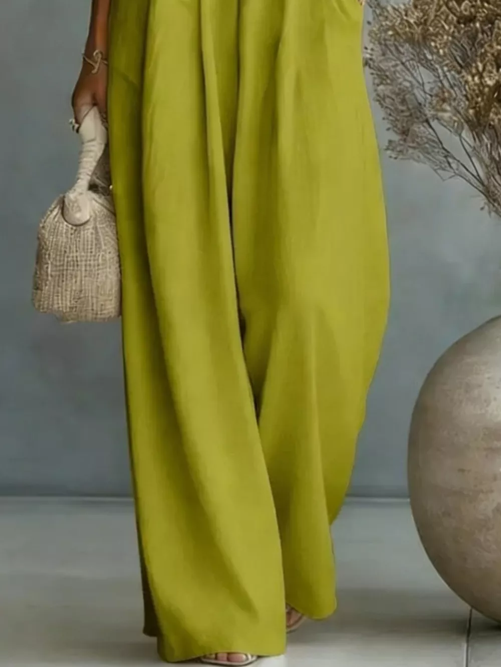 Full Size Half Sleeve Wide-Leg Jumpsuit Plus Size, image 19