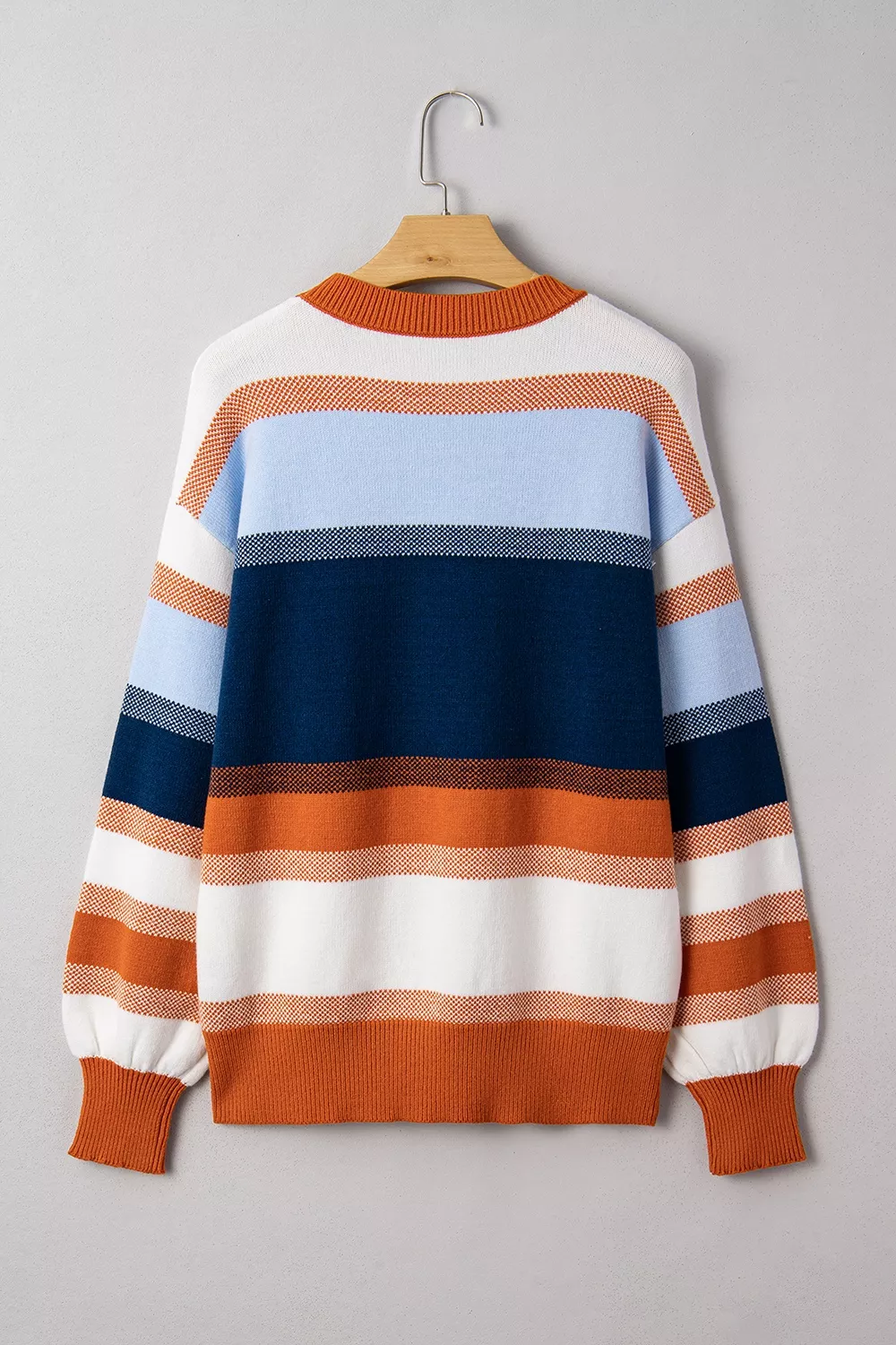 Color Block Round Neck Tunic Sweater, image 7