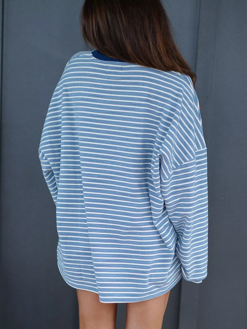 Striped Long Sleeve Top and Shorts Set, image 5