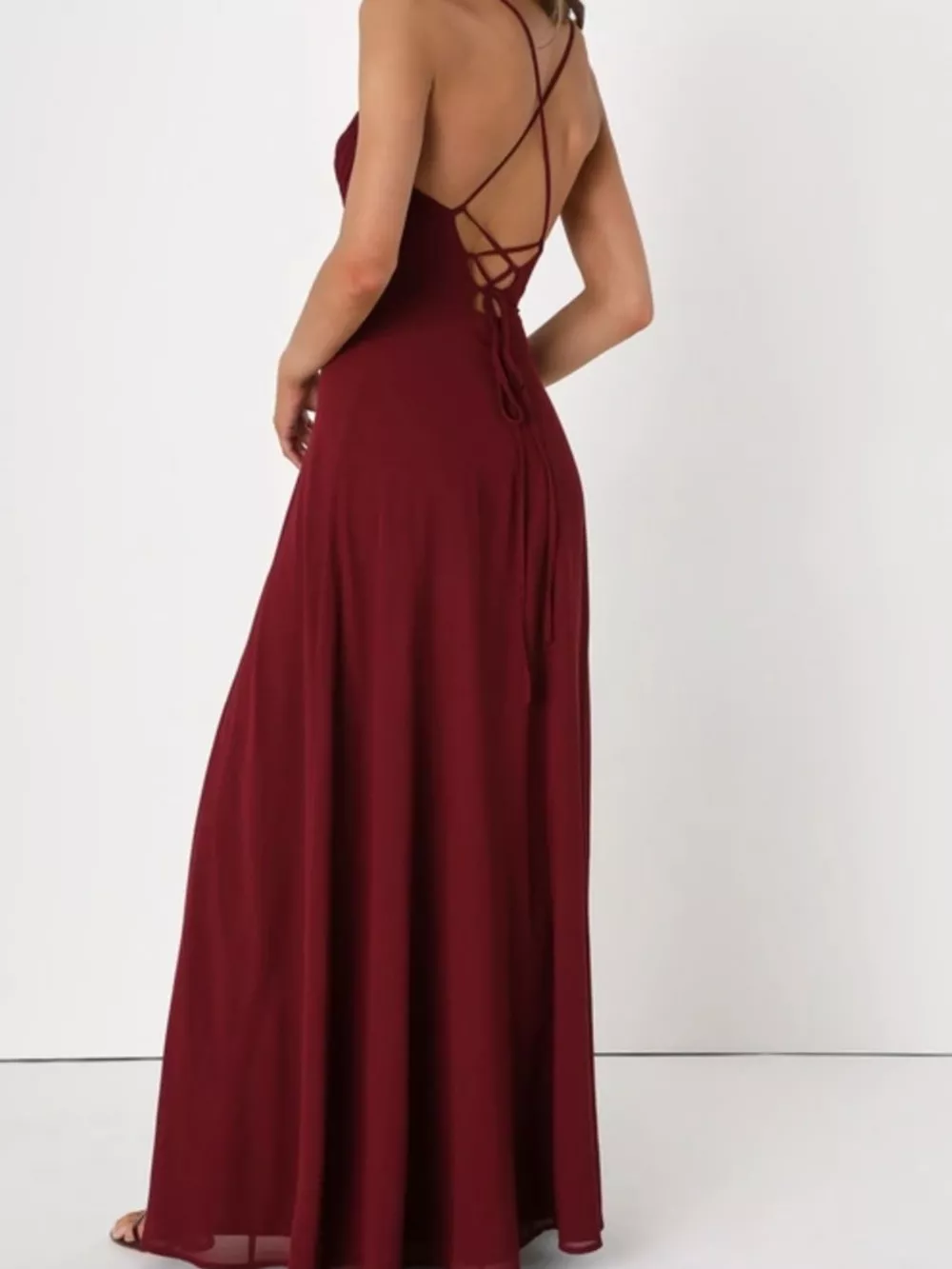 Crisscross Back Slit Maxi Dress, image 6