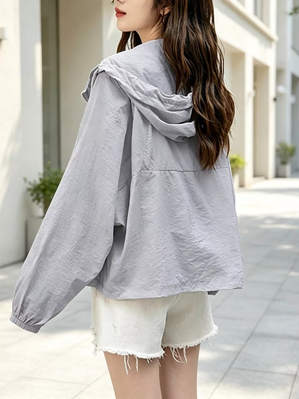 Lightweight Hooded Zip Up Jacket, image 4