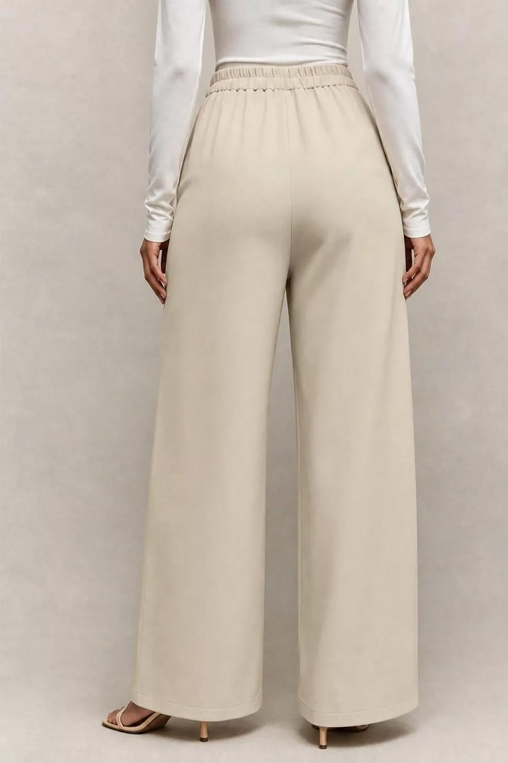 Asymmetrical Wrap Wide-Leg Pants, image 3