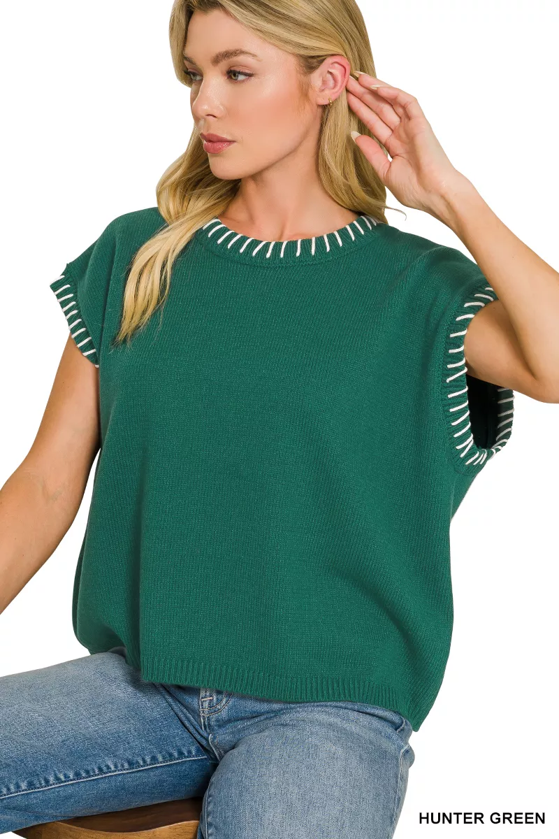 Stitch Detailed Oversize Sweater, image 3