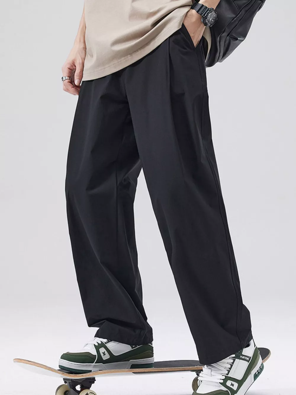 Men's Full Size Basic Style Wide Leg Pants Plus Size, image 7