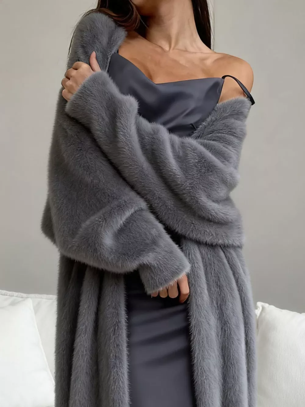 Fuzzy Open Front Longline Cardigan, image 22