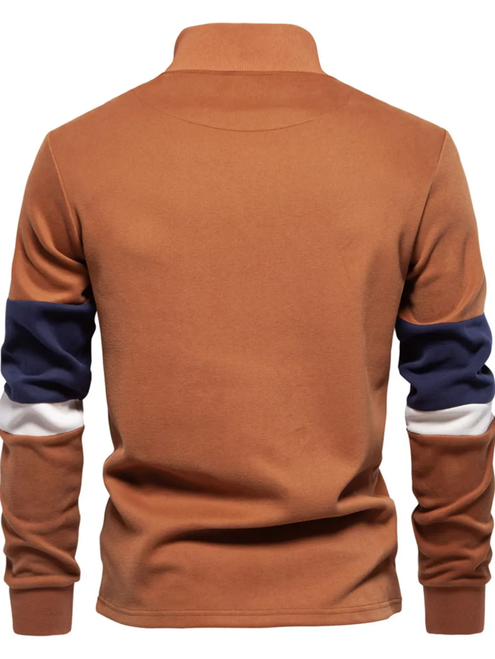 Men's Color Block Long Sleeve Polo, image 2