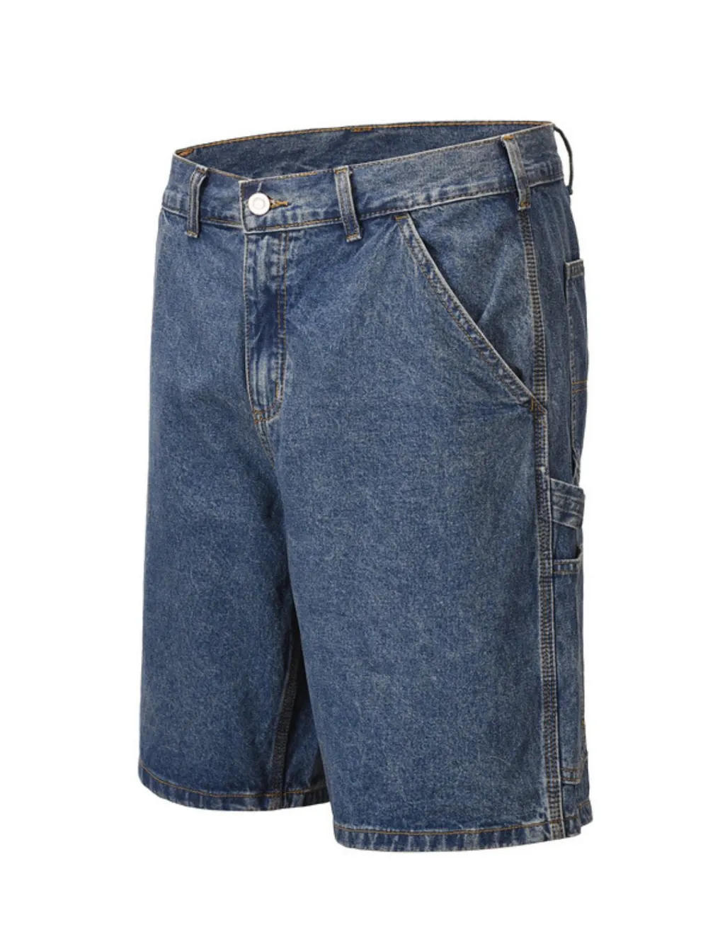 Men's Washed Denim Bermuda Shorts, image 2