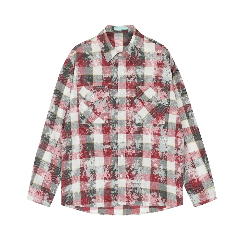 Men's Vintage Plaid Button-Up Shirt, image 2