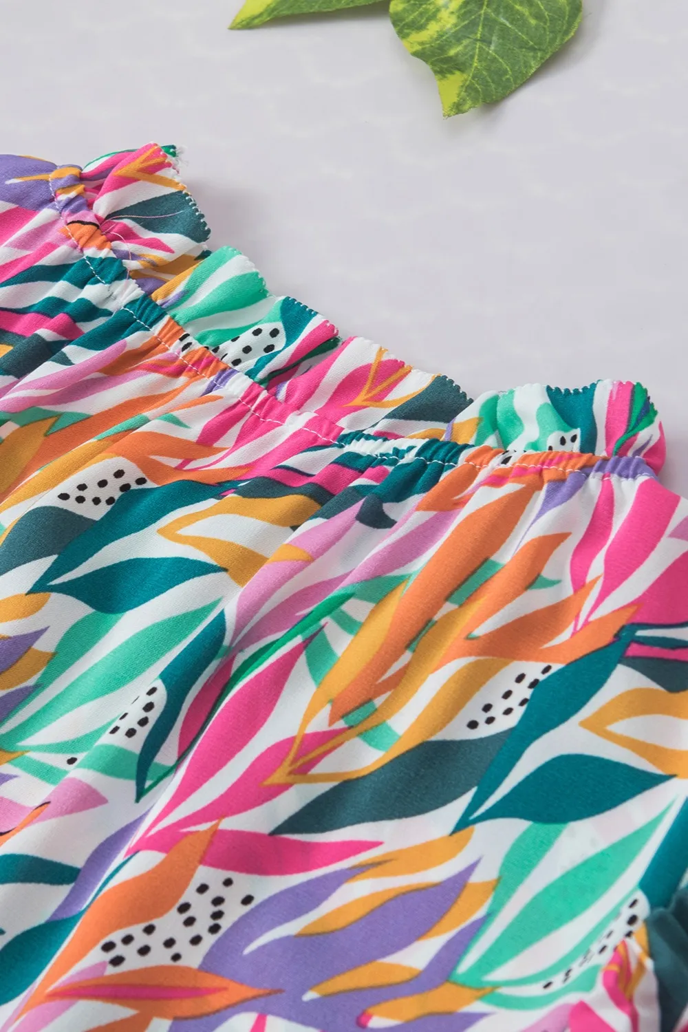 Printed Round Neck Cap Sleeve Blouse, image 8