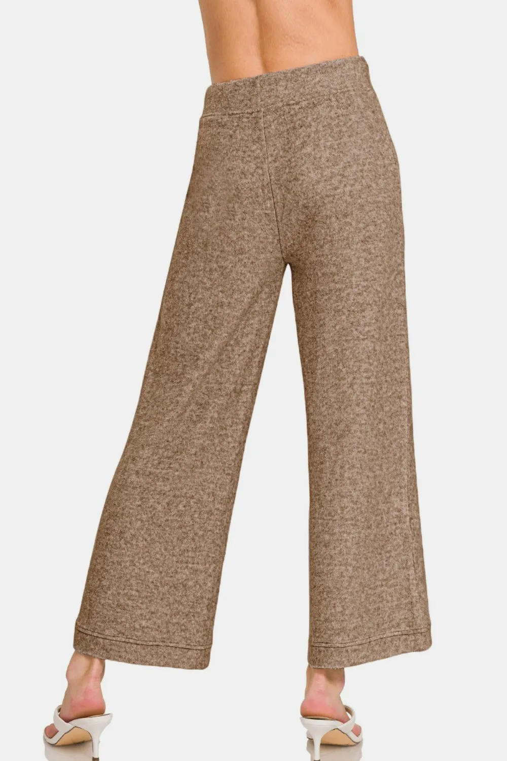 Drawstring Hacci Cropped Pants, image 2