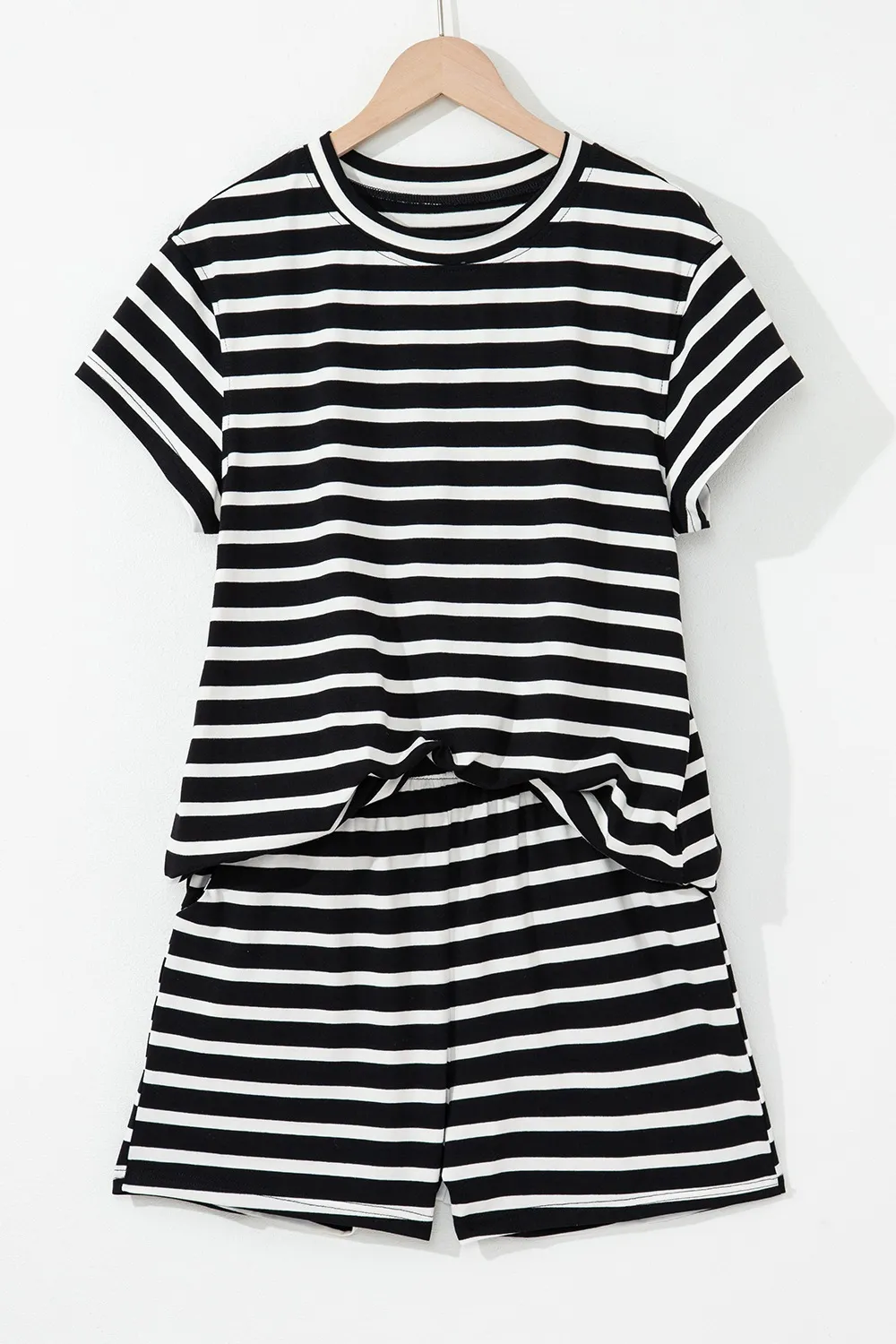 Striped Short Sleeve Top and Shorts Set, image 9