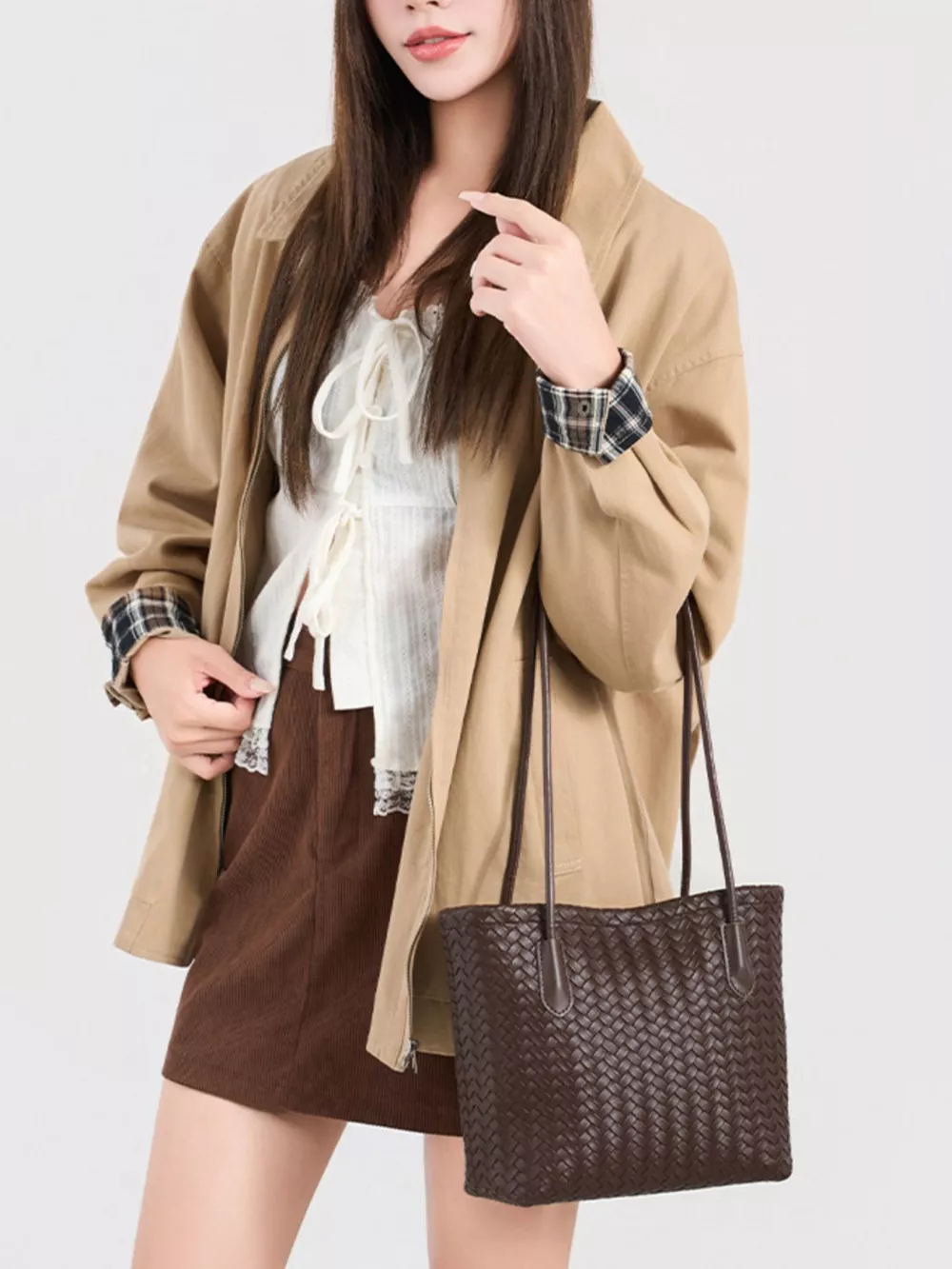 Woven Texture Shoulder Bag, image 2