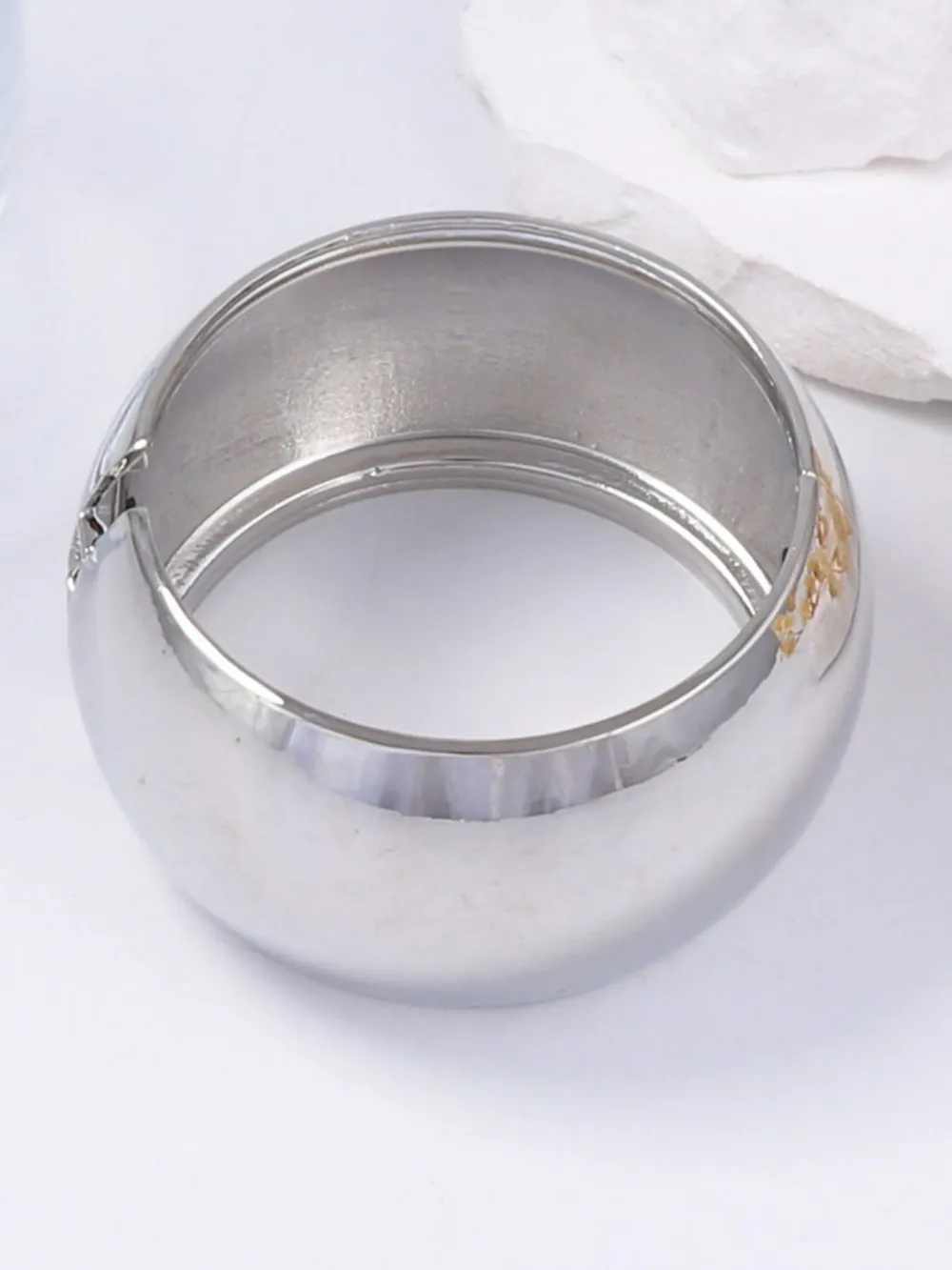 Zinc Alloy Wide Band Cuff Bracelet
