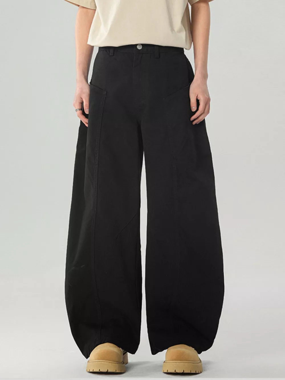 Men's Pocketed Wide Leg Pants, image 4
