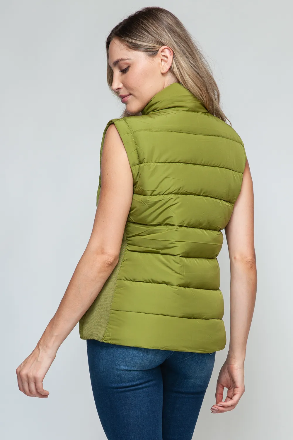 Zip Up Turtleneck Vest with Pockets, image 3