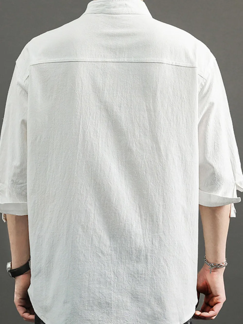 Men's Plus Size Casual Button Up Shirt, image 3