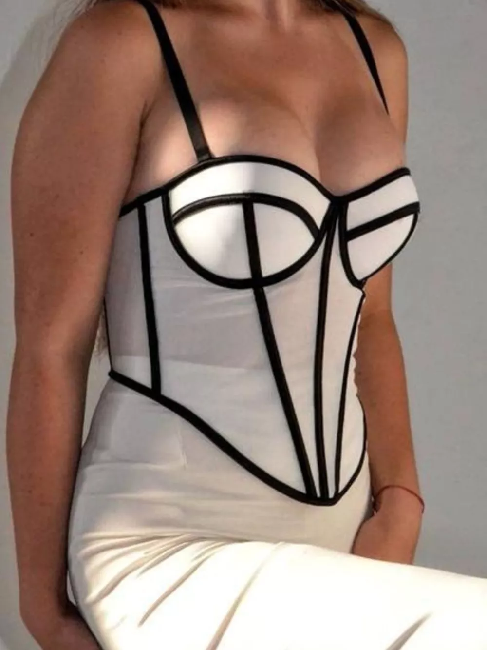 Corset Cami with Contrasting Trim, image 10
