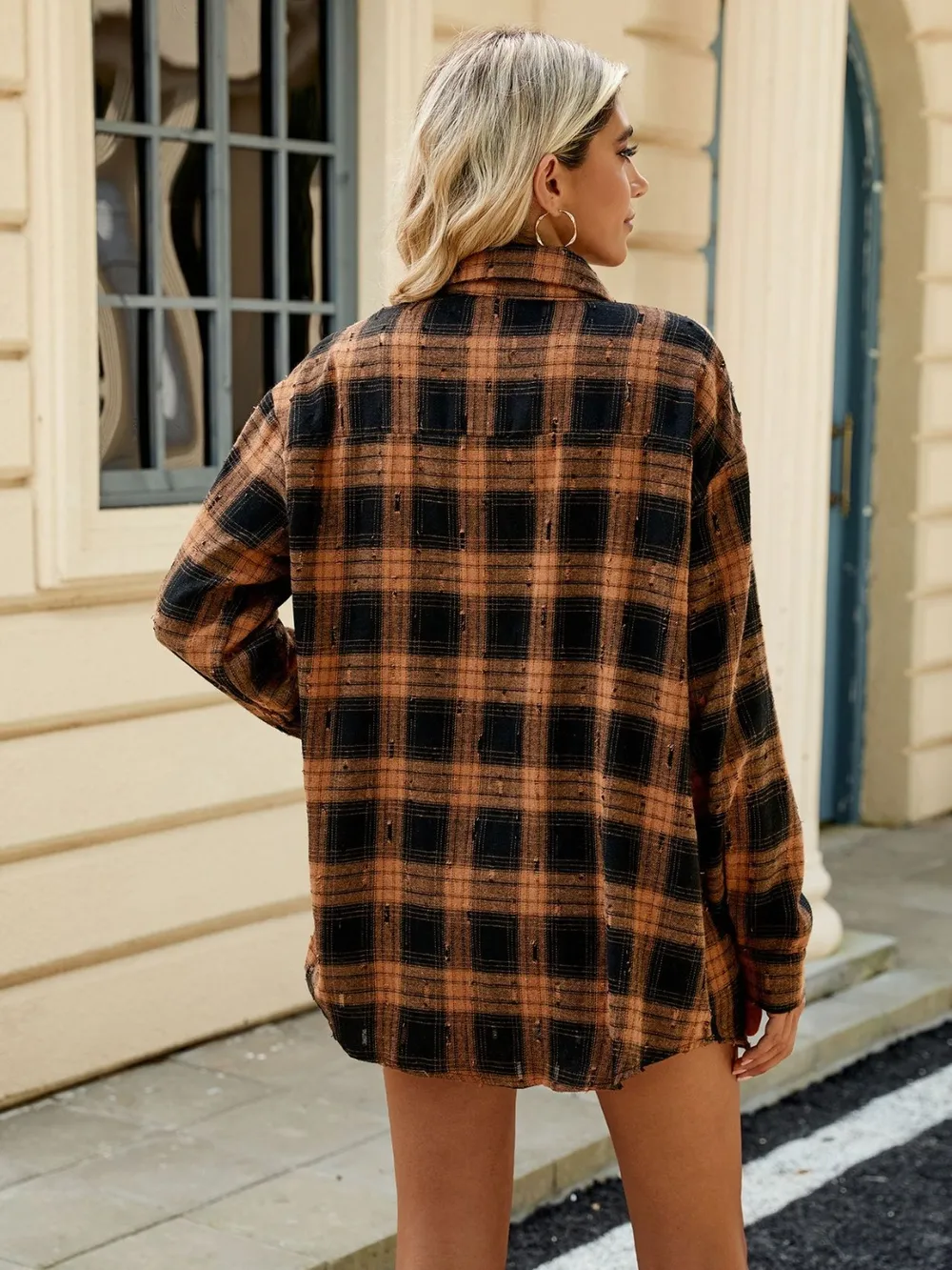 Plaid Button Up Long Sleeve Shirt, image 3