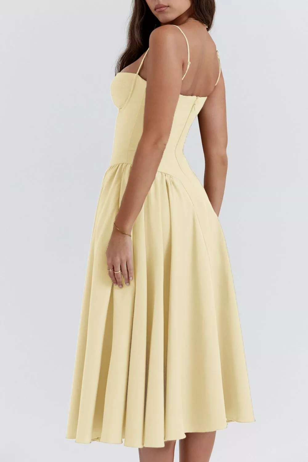 Sweetheart Neck Ruched Midi Dress, image 15