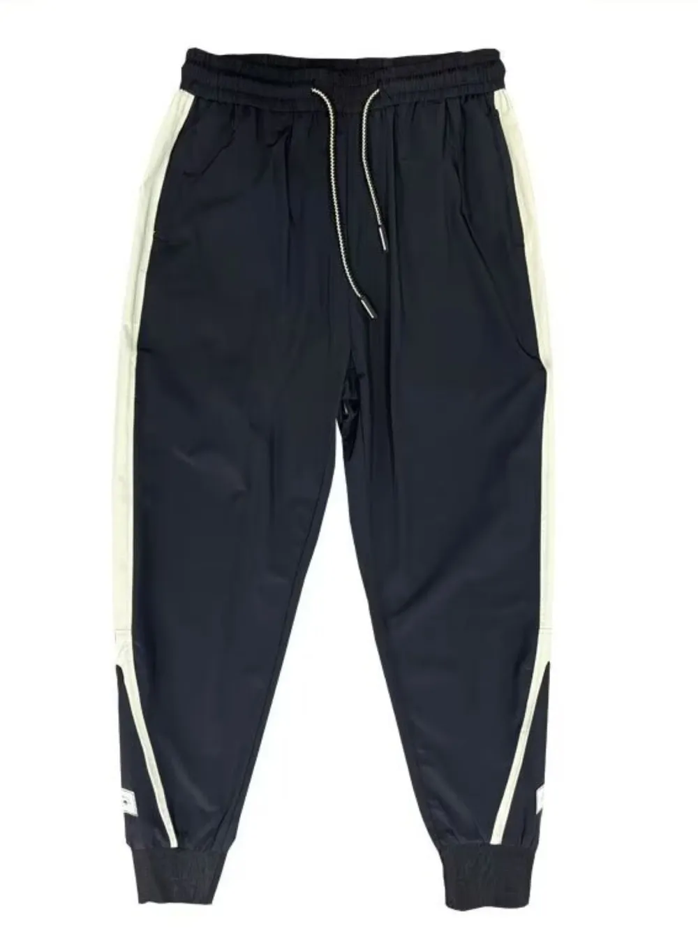 Men's Plus Size Drawstring Contrast Joggers, image 2