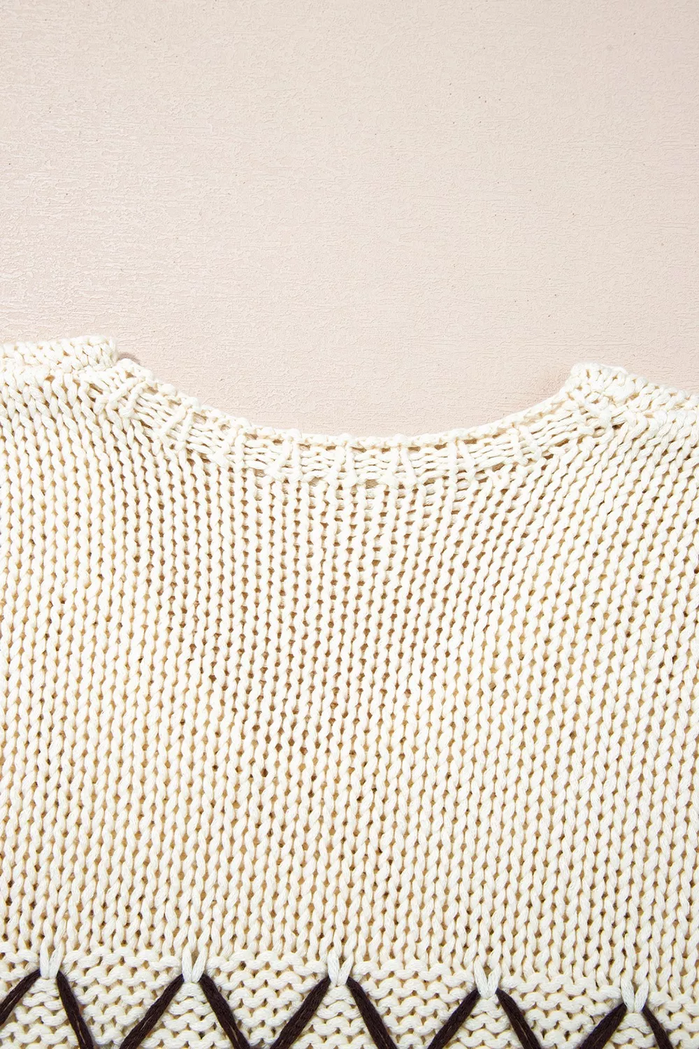 V-Neck Knit Long Sleeve Sweater, image 7