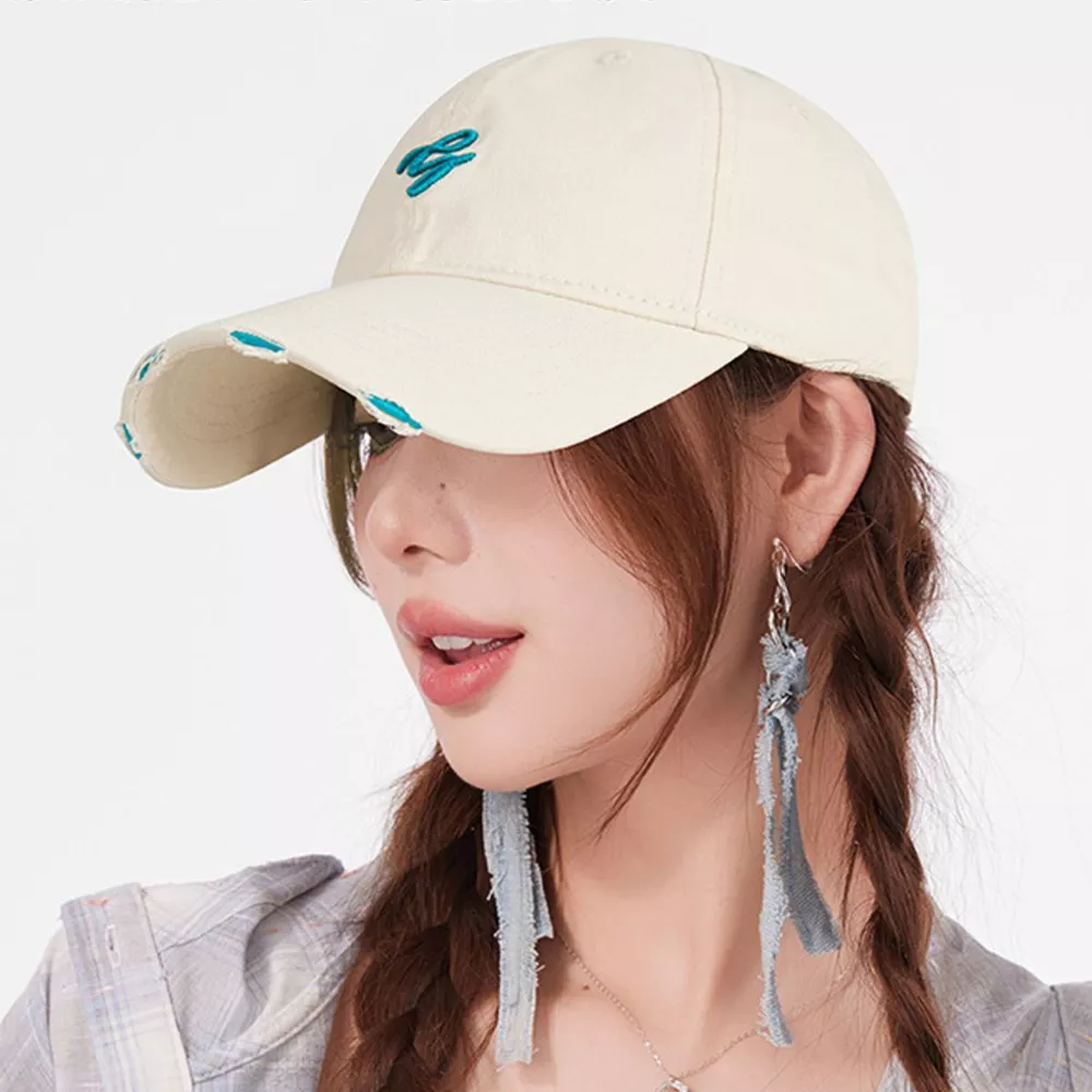 Distressed Embroidered Baseball Cap, image 5