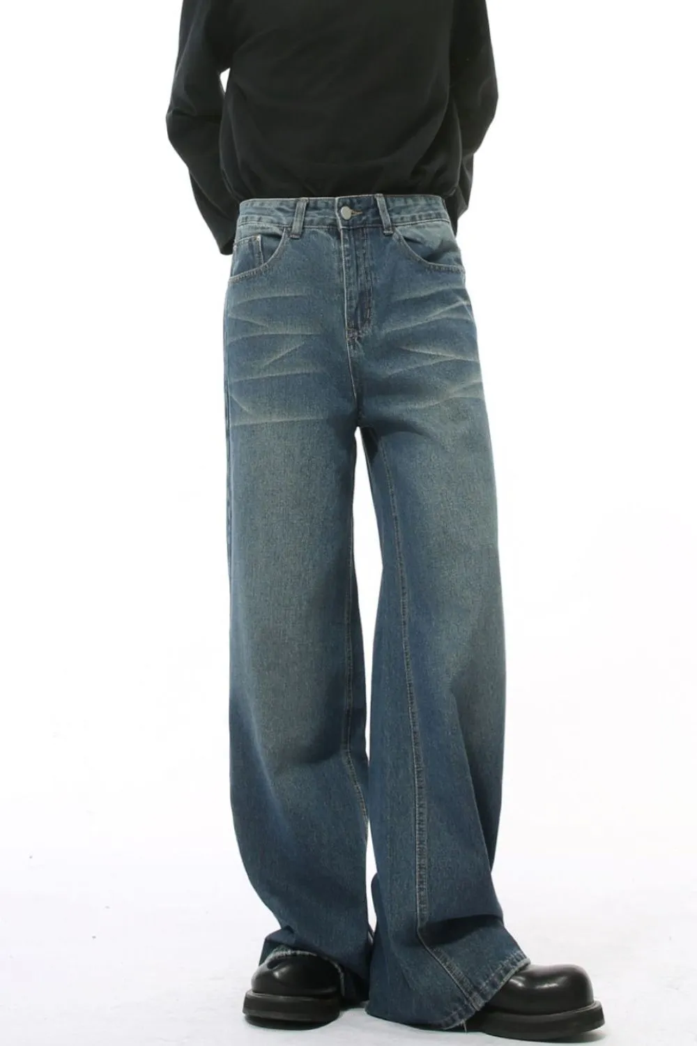 Wide Leg Pocketed Jeans, image 4