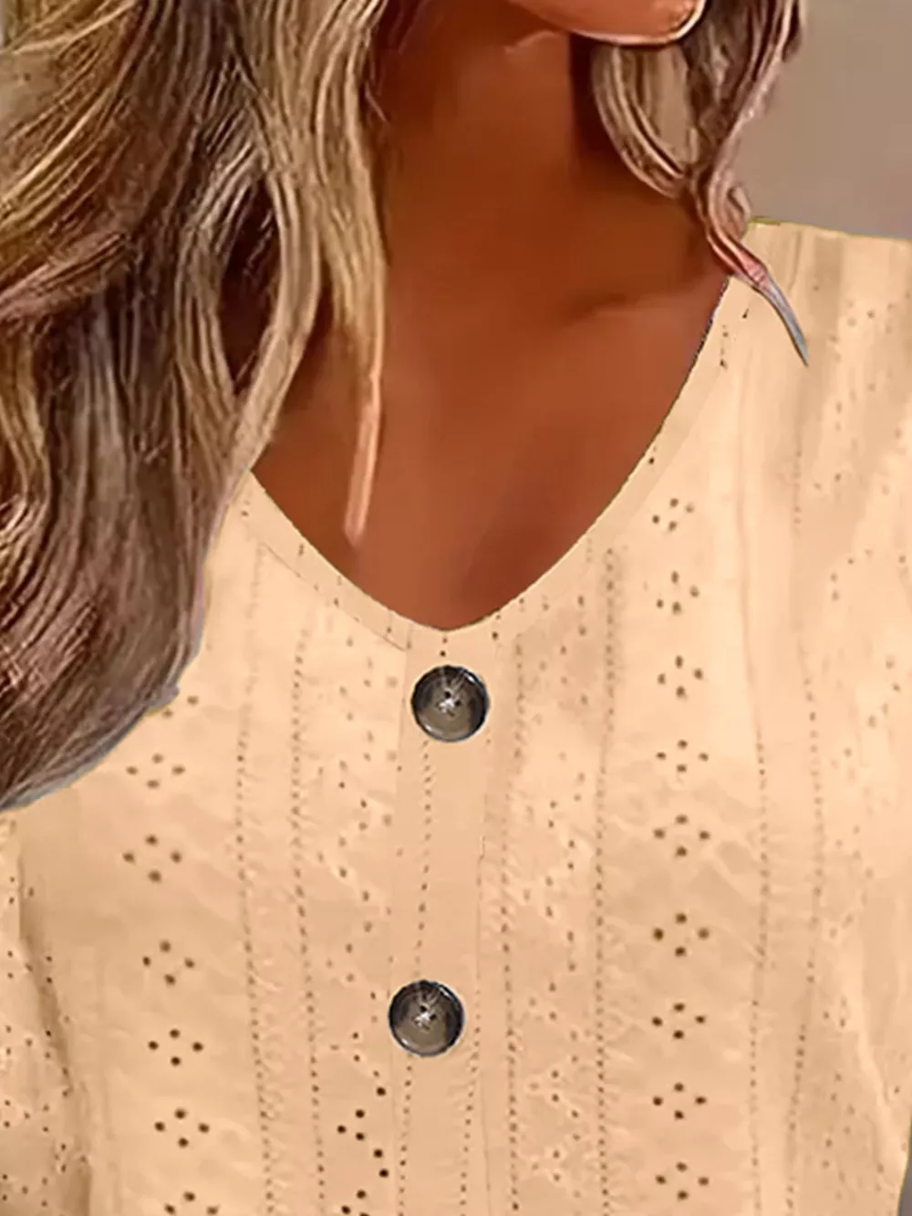 Eyelet Tie-Sleeve Detail Top, image 11