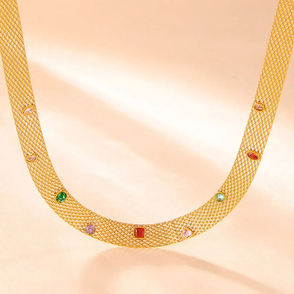 Titanium Steel Zircon Necklace, image 3