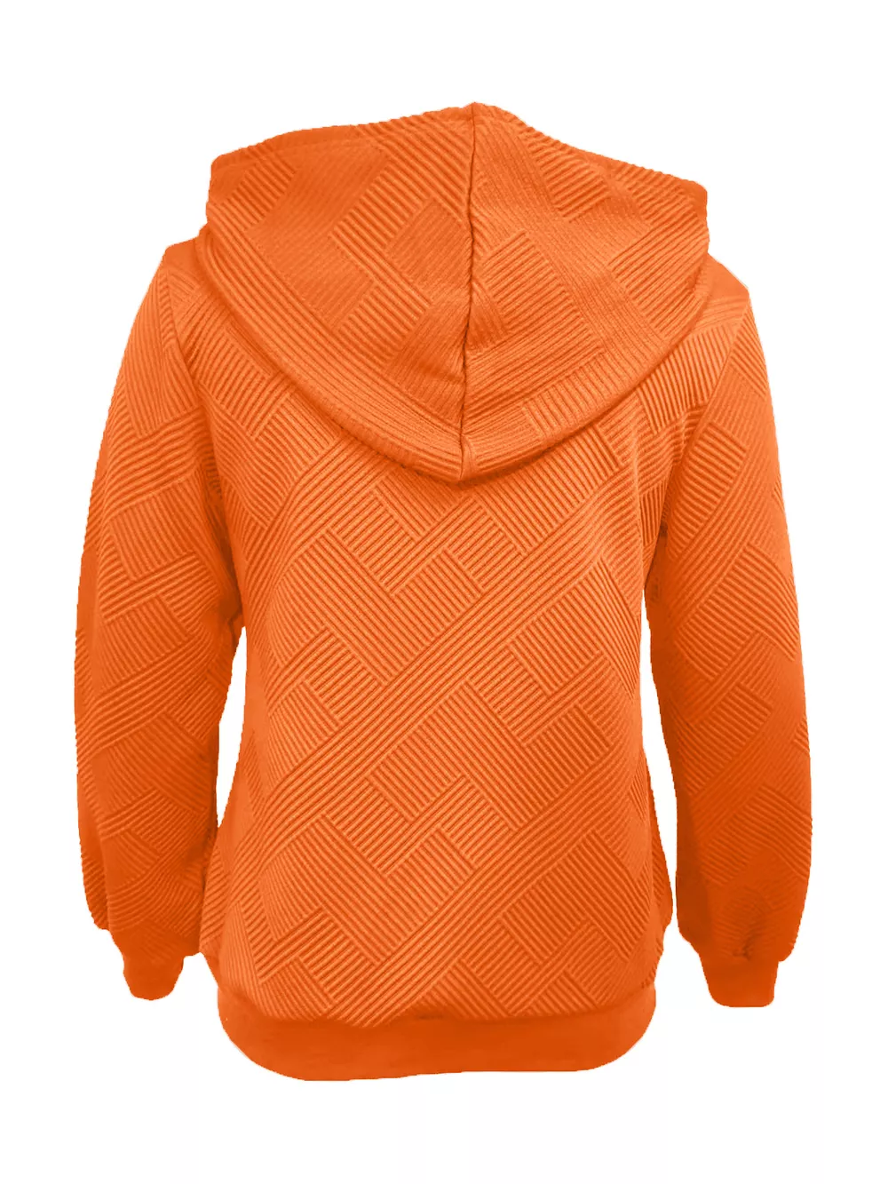 Texture Zip-Up Hoodie with Drawstring, image 13