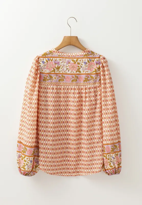Printed Button Down Long Sleeve Shirt, image 9