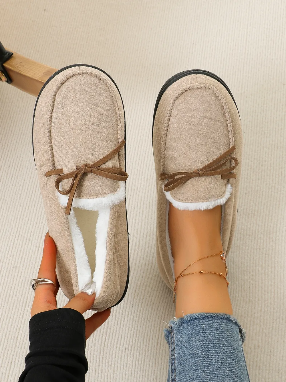 Bow Round Toe Flat Slip-Ons, image 11