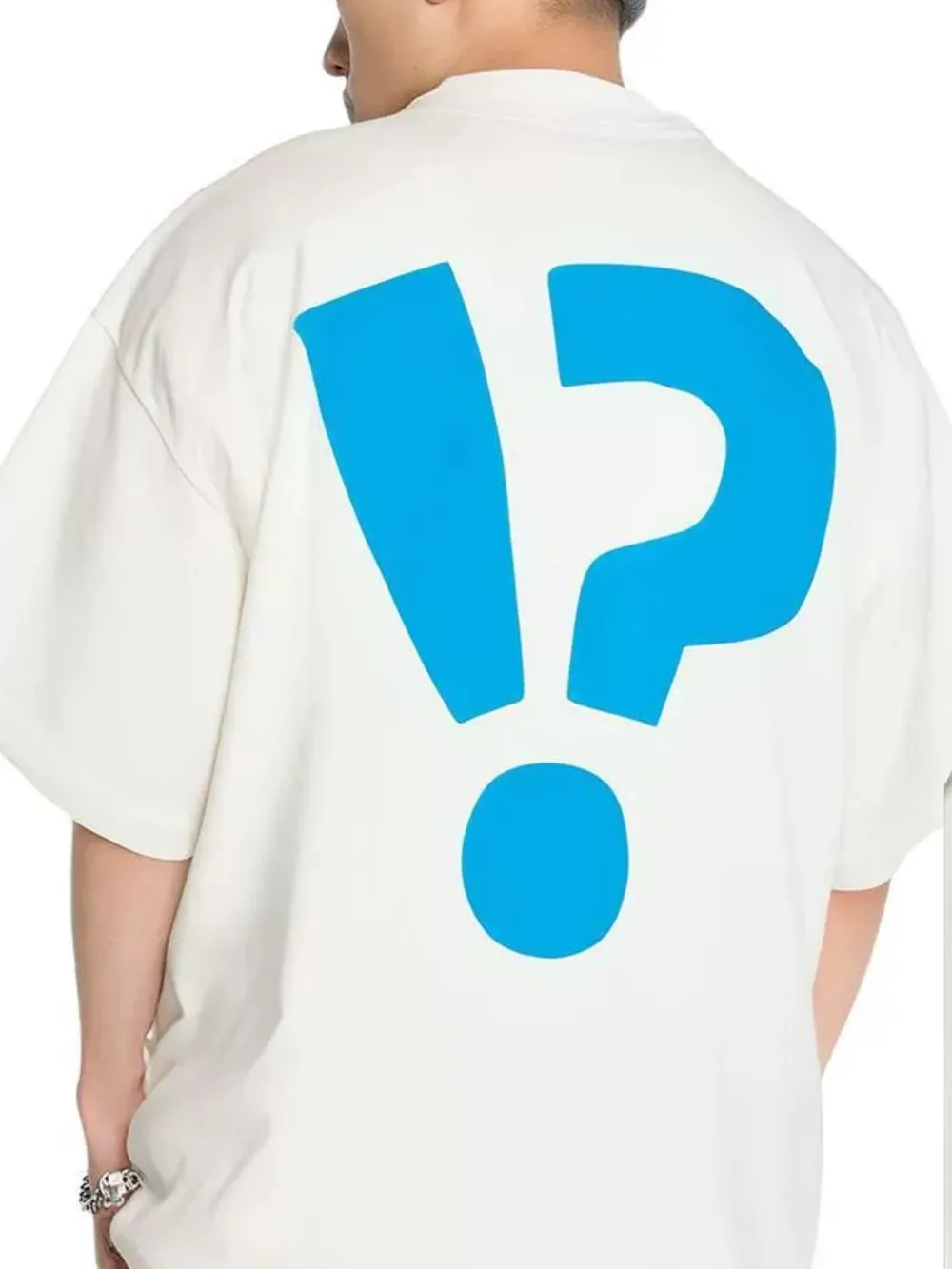 Men's Letter Round Neck Short Sleeve T-Shirt, image 3