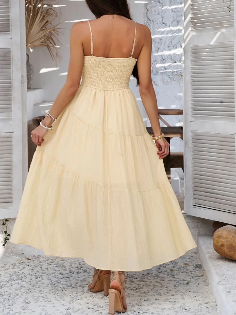 Smocked Tiered Maxi Cami Dress, image 17