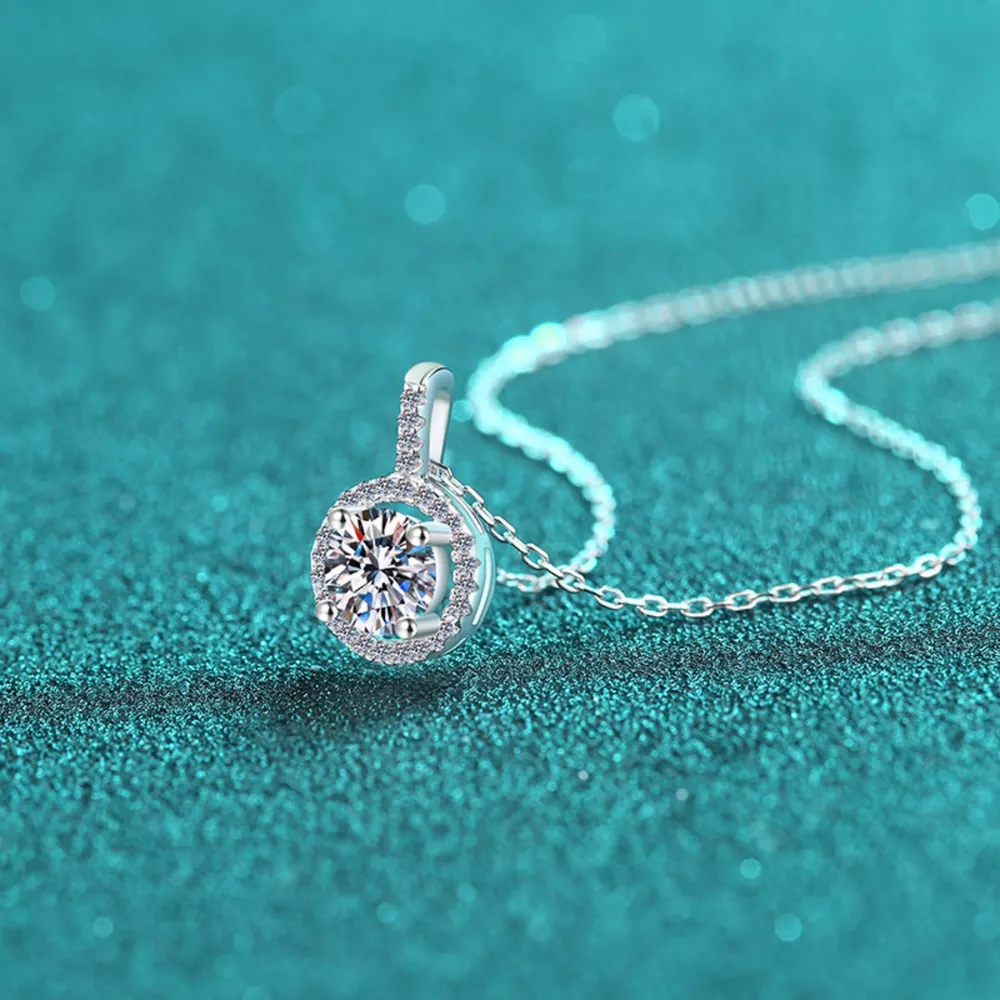 2 Carat Moissanite Pendant Necklace, image 3