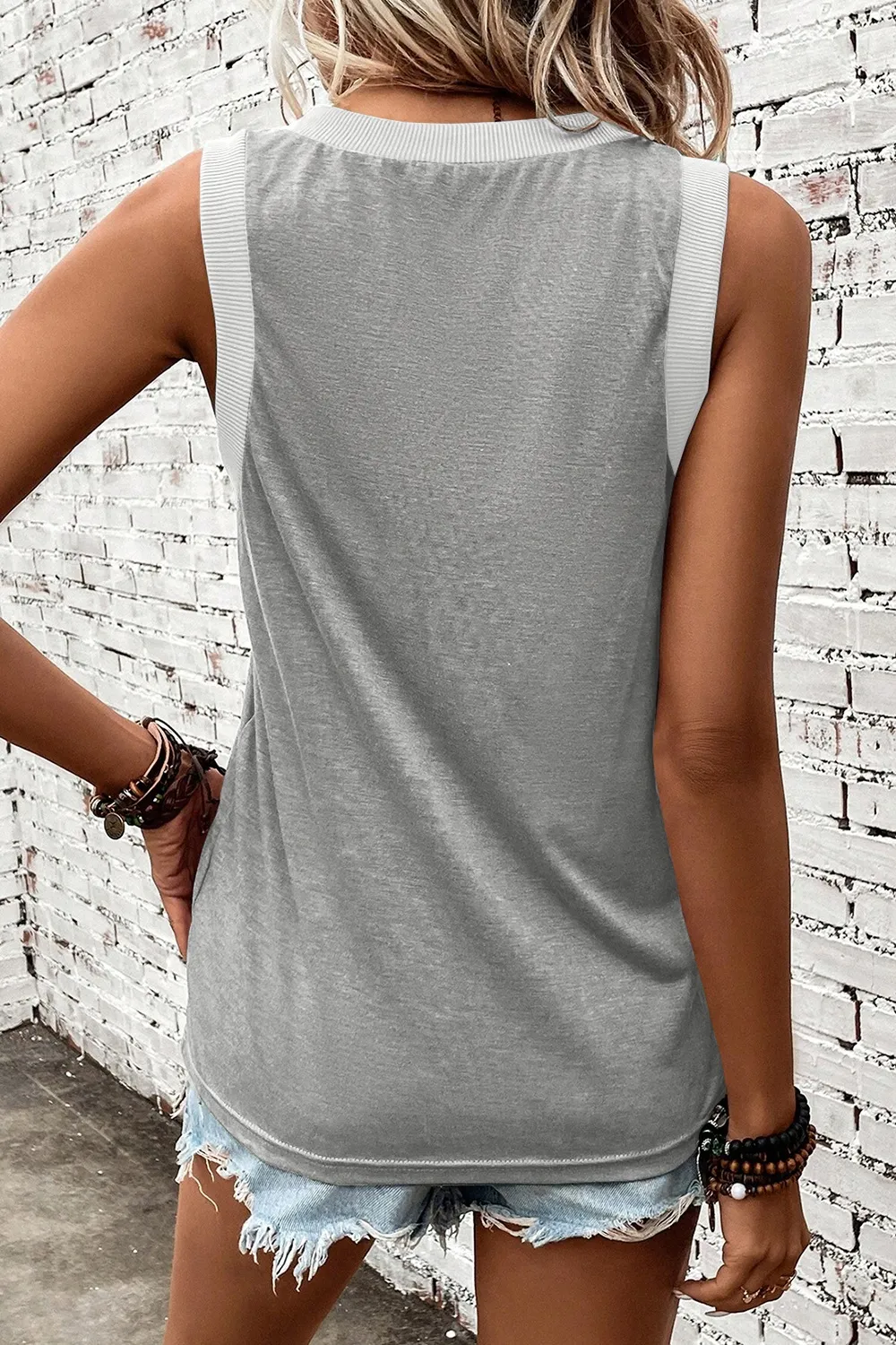 V-Neck Wide Strap Tank, image 14