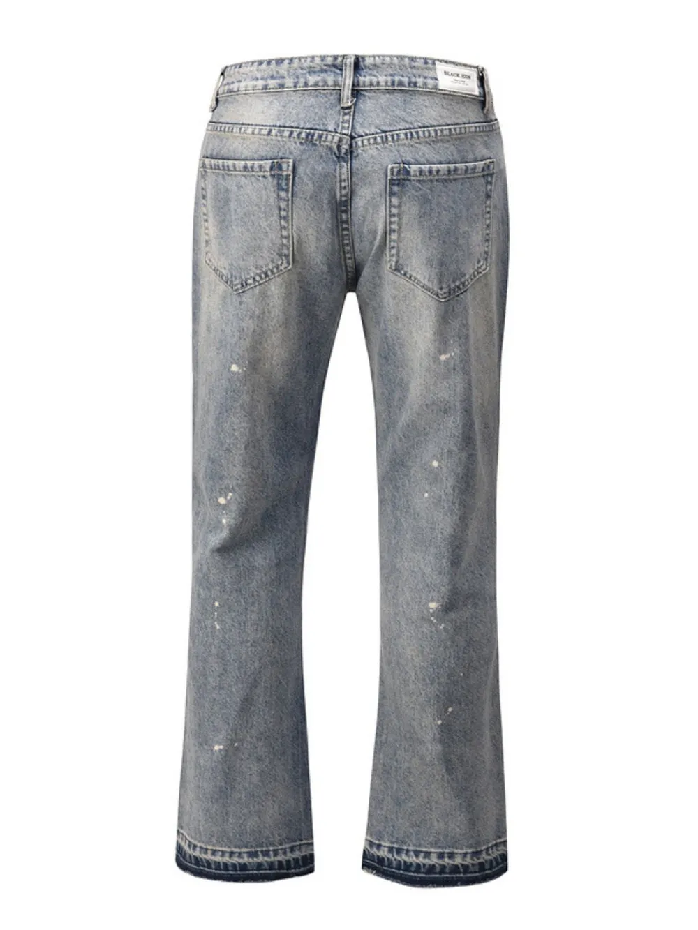 Men's Frayed Hem Bootcut Jeans, image 7