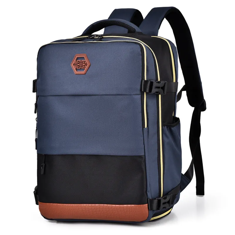 Color Block Multi-Pockets Backpack Bag, image 6