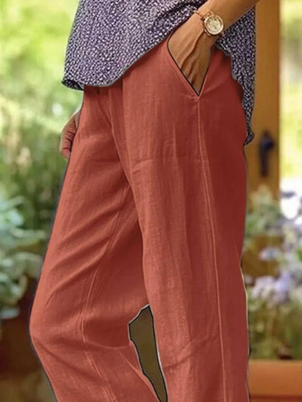 Full Size Casual Wide-Leg Pants Plus Size, image 12