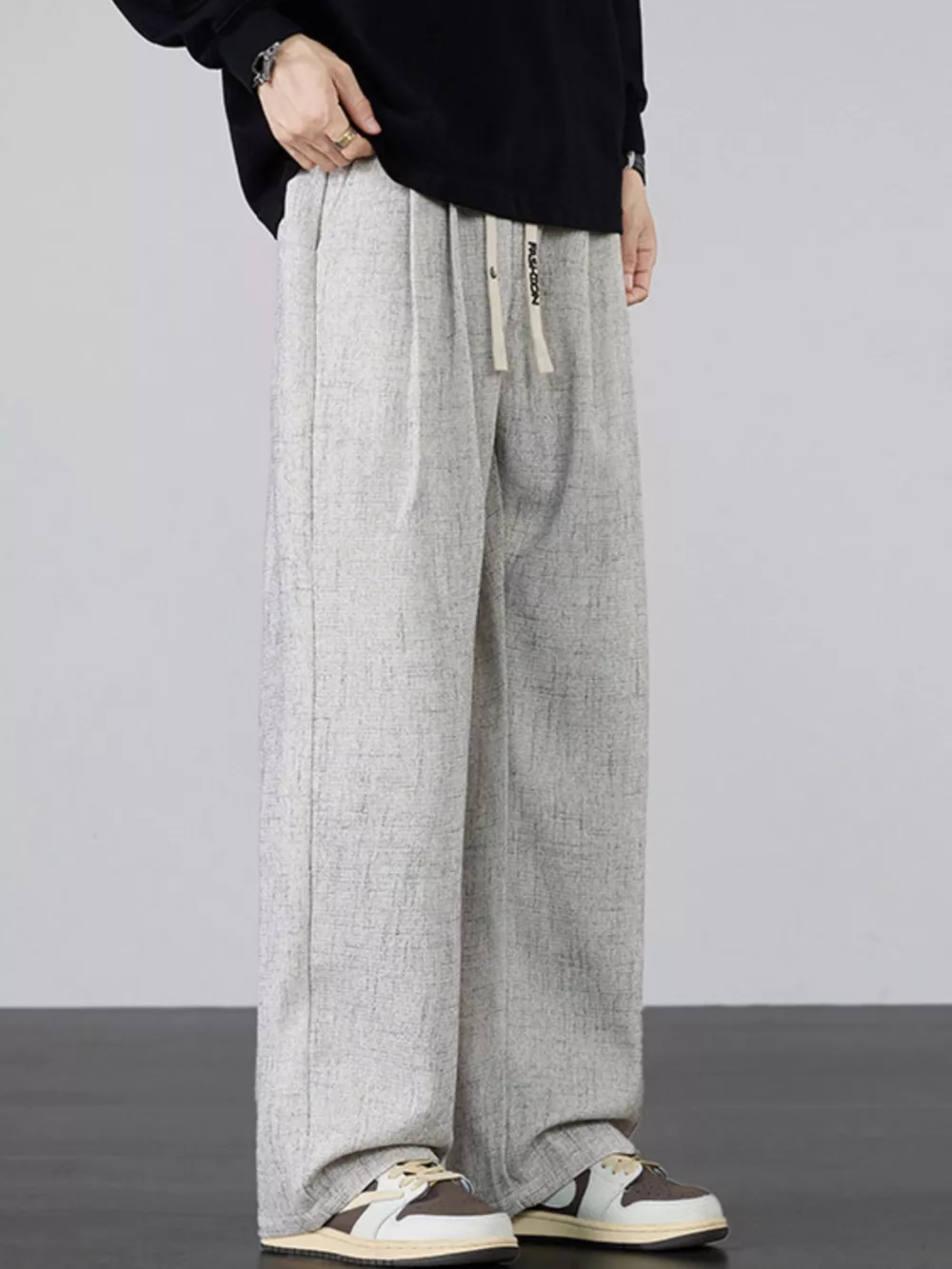 Men's Plus Size Casual Wide Leg Pants, image 3
