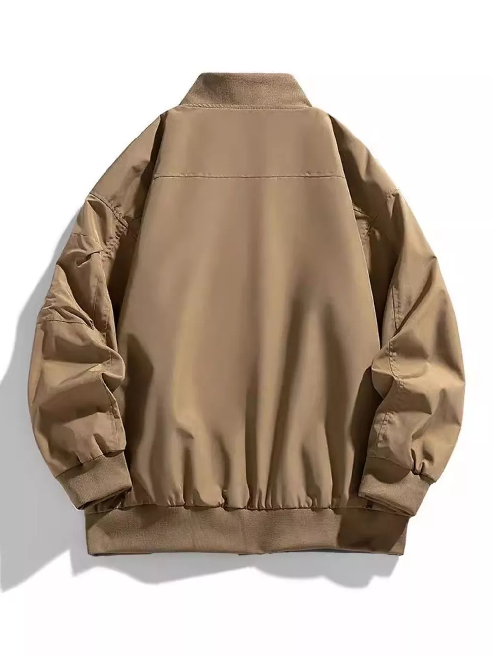 Men's Plus Size Casual Zipper Front Bomber Jacket, image 5