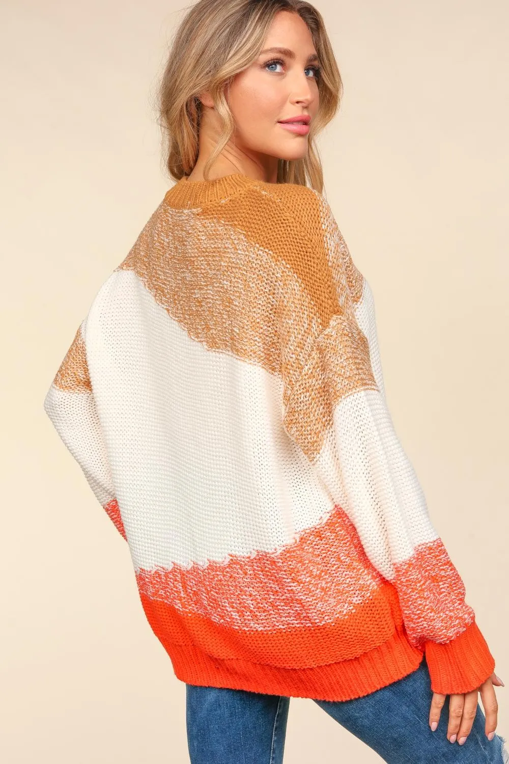 Color Block Long Sleeve Sweater, image 5