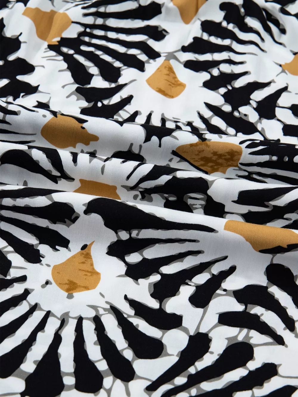 Abstract Floral Print Split Notched Dress, image 11