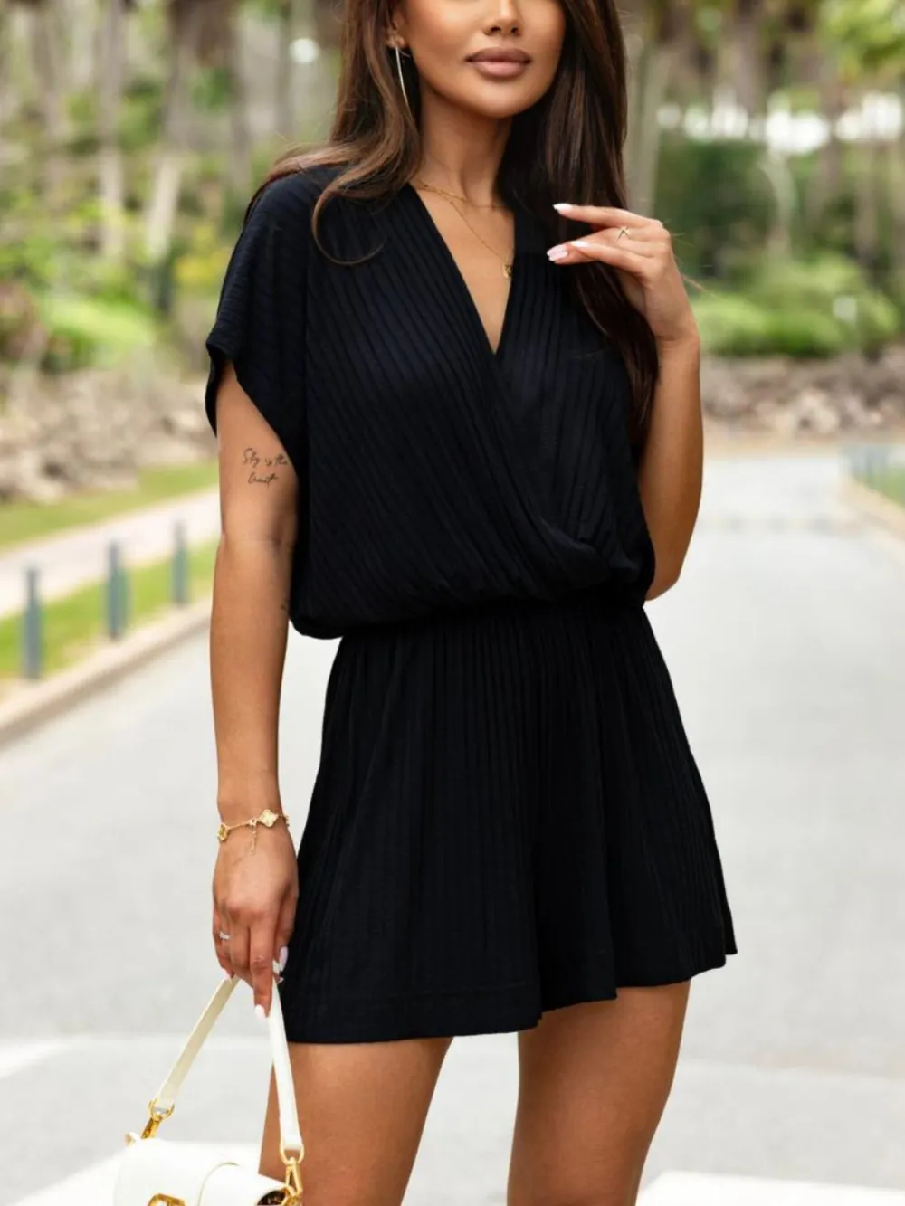 Surplice Short Sleeve Romper, image 12