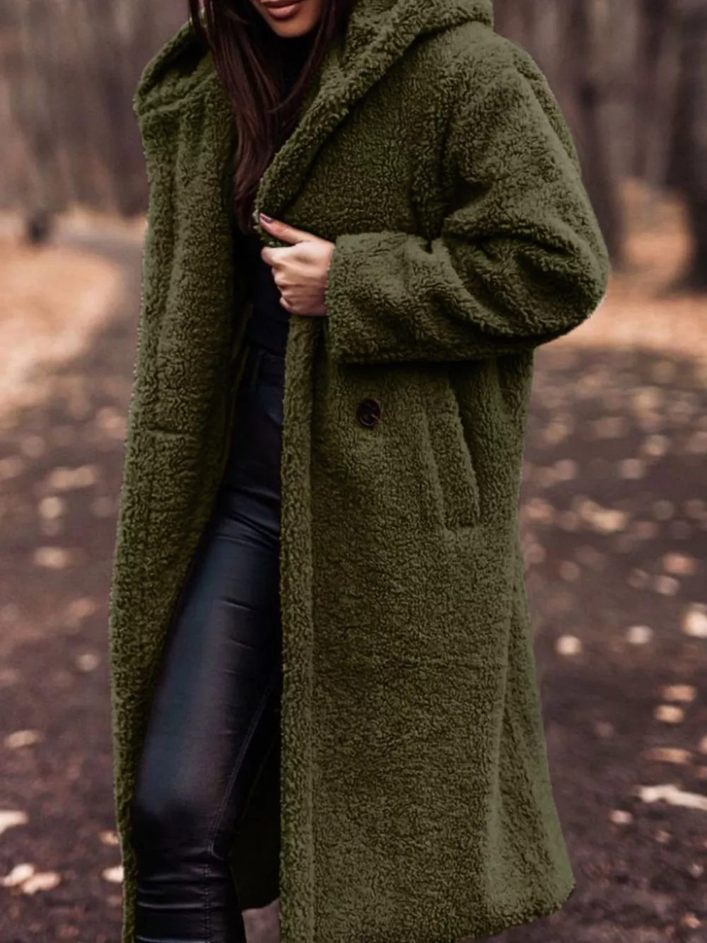 Teddy Bear Hooded Longline Outerwear, image 31