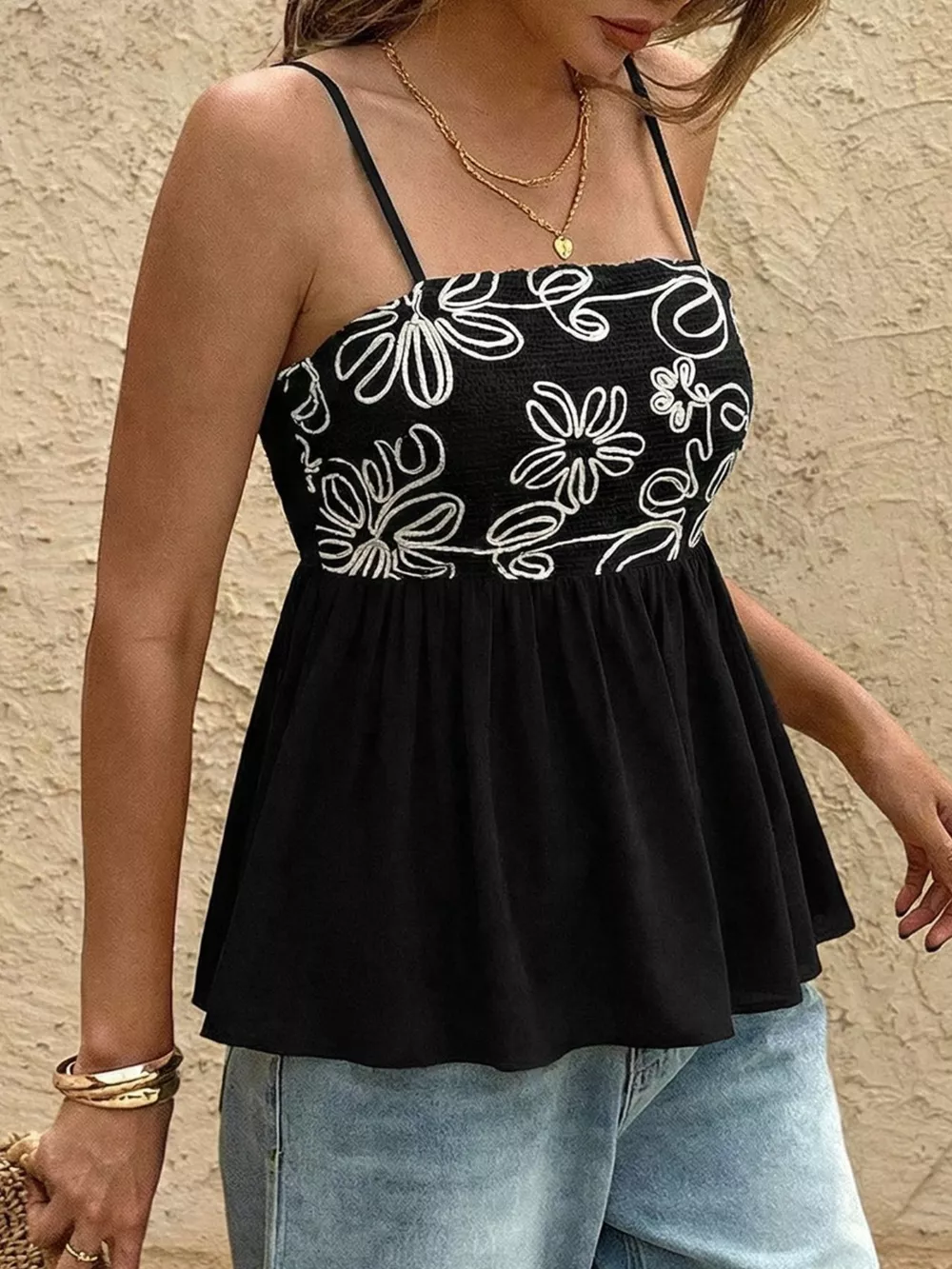 Floral Peplum Cami, image 6