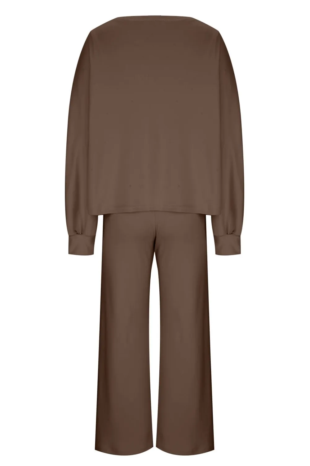 Round Neck Long Sleeve Top and Pants Set, image 5
