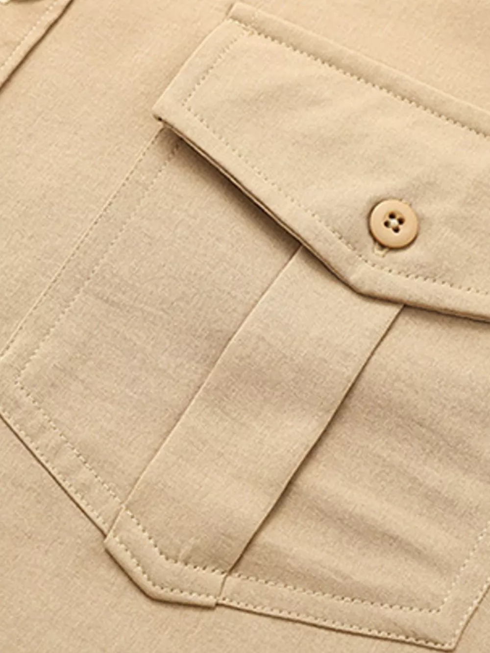 Men's Solid Color Long Sleeve Button-Up Shirt, image 7