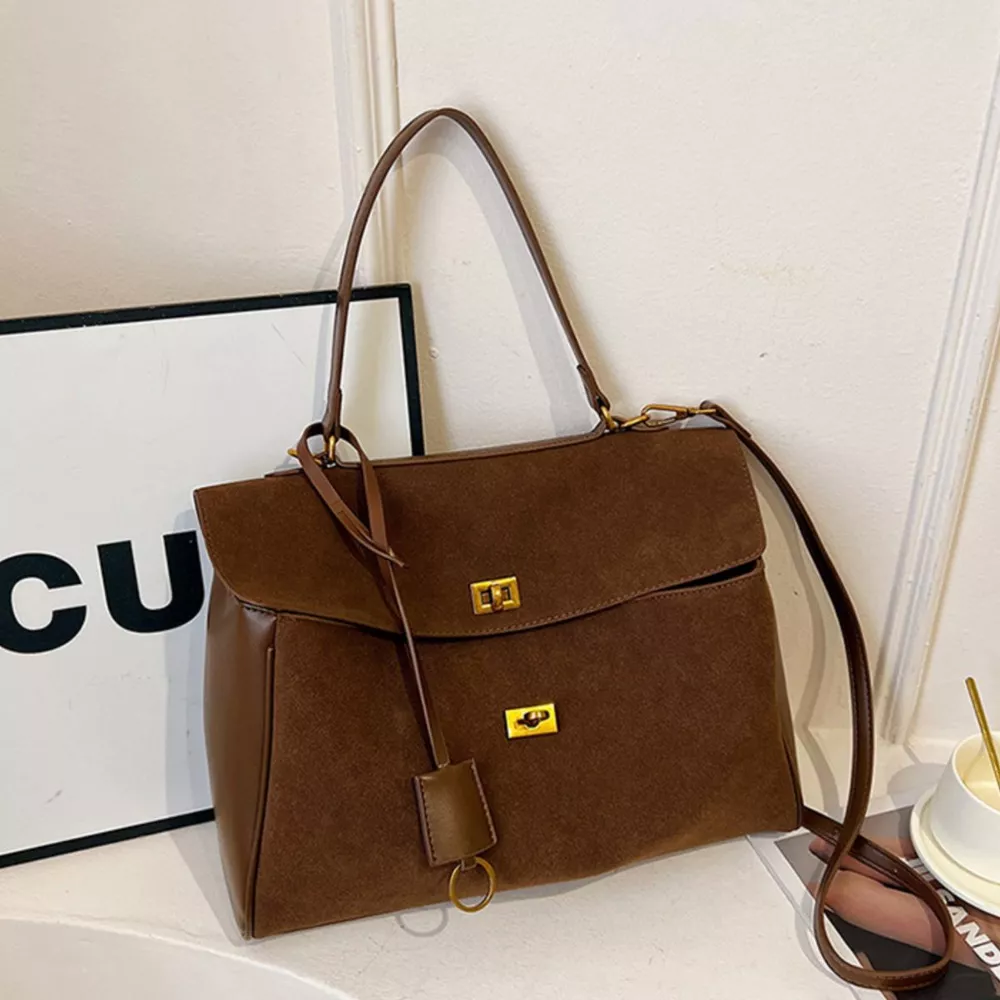 Solid Color Flap Crossbody Bag, image 7