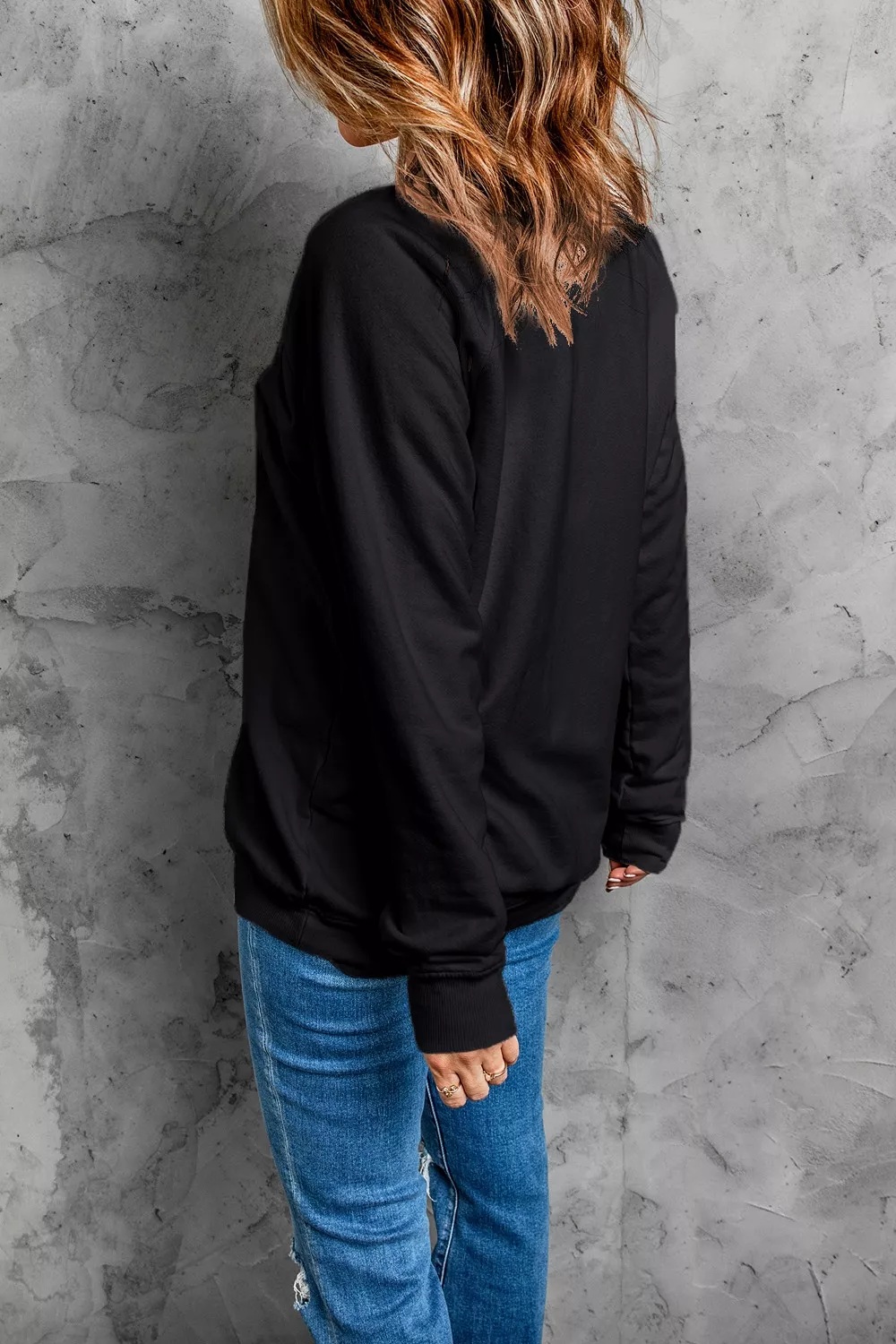 Spooky Rhinestone Drop Shoulder Sweatshirt, image 8